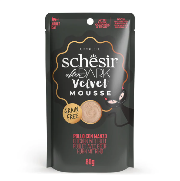 Schesir AfterDark Cat Pouch Tavuk ve Sığır 80 Gr 12 Adet Skt:02/26 * 230-21232260