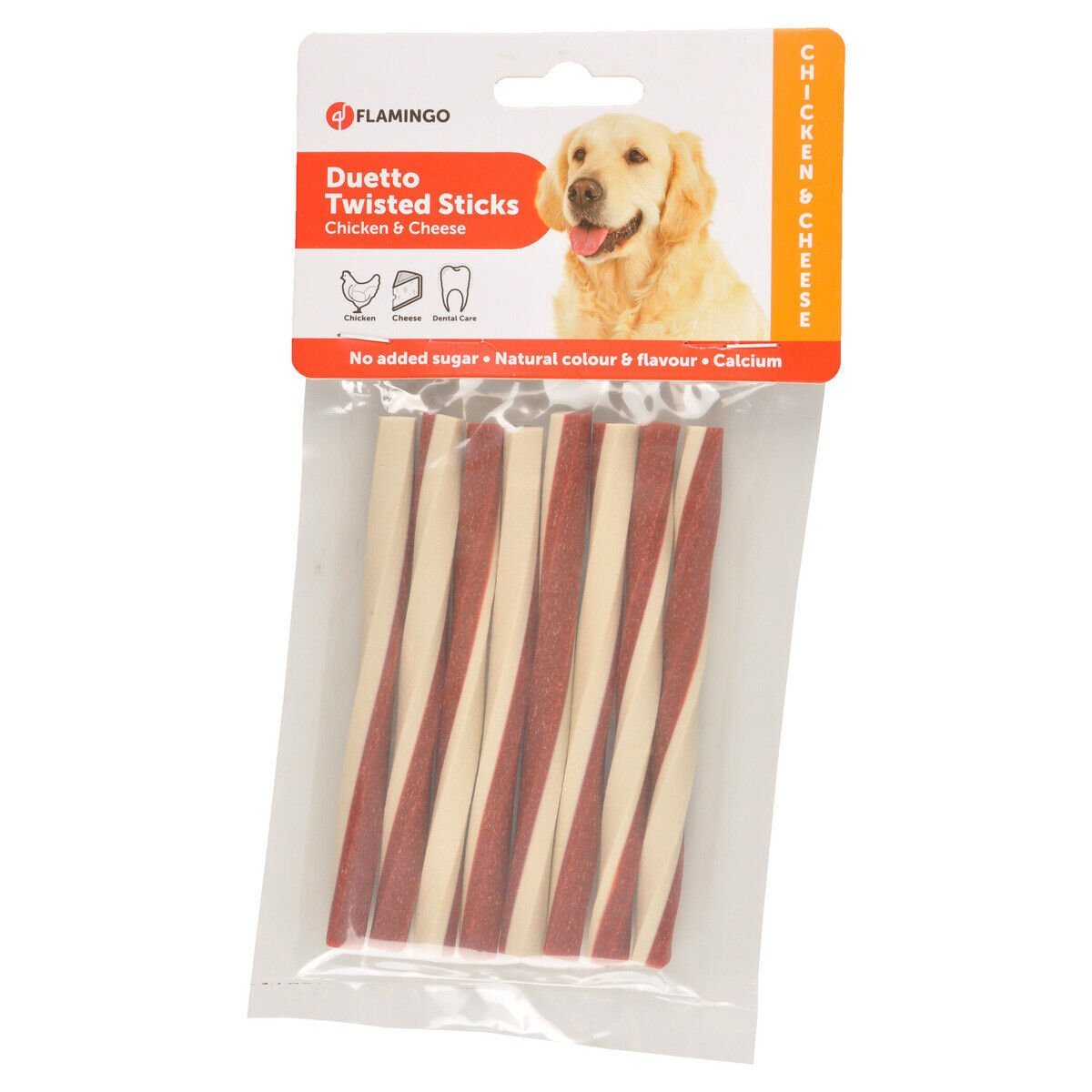 Flamingo Duetto Twist Tavuk ve Peynirli Kemik Köpek Ödülü 5li