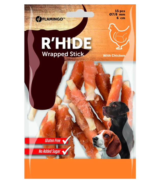Flamingo Rhide Stick Beyaz Tavuklu Kemik 6cm 15 adet 6 lı skt:11/24