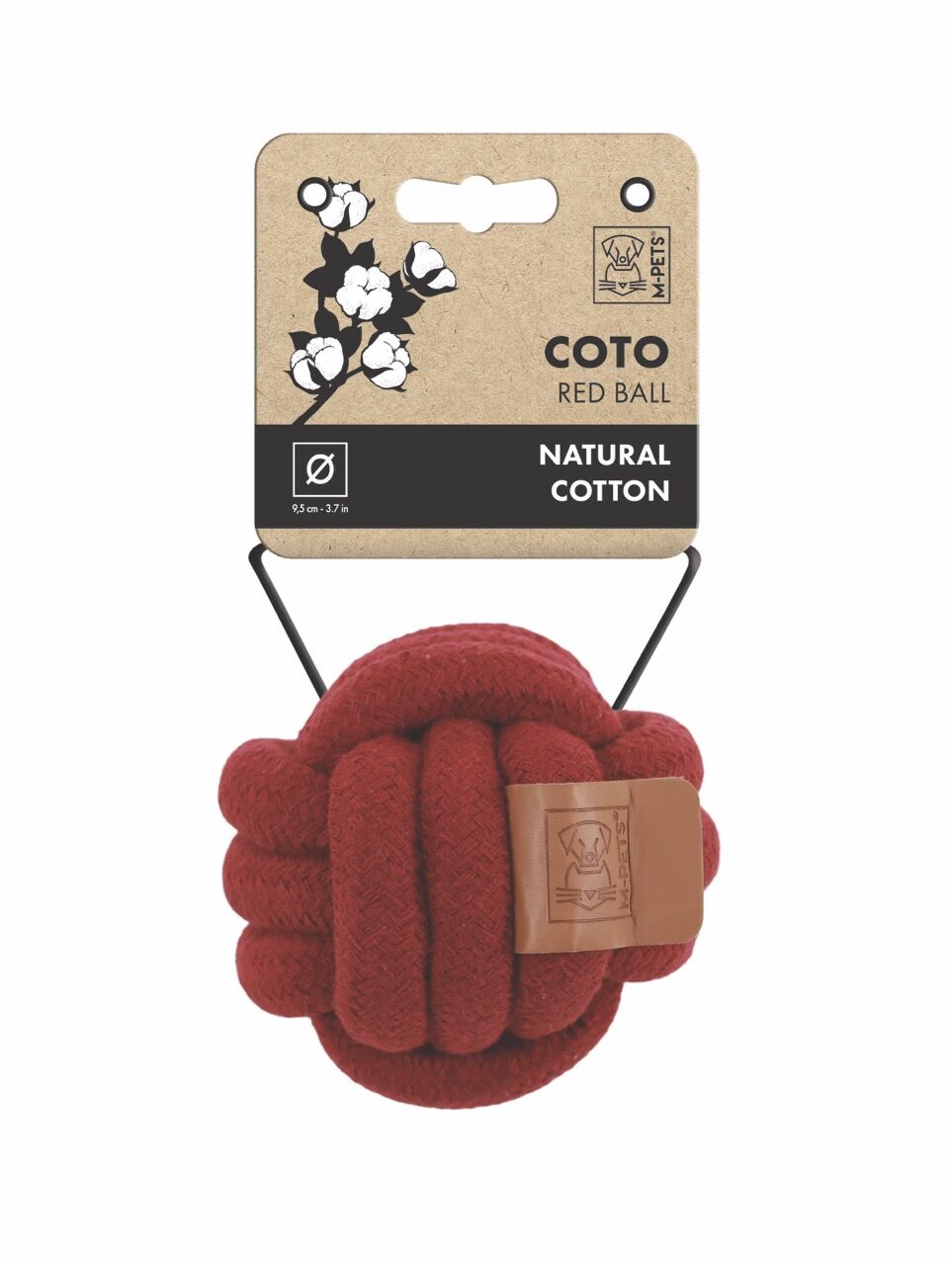 10662605 M-Pets Coto Red Ball 9,5Cm Örgü Top Oyuncak