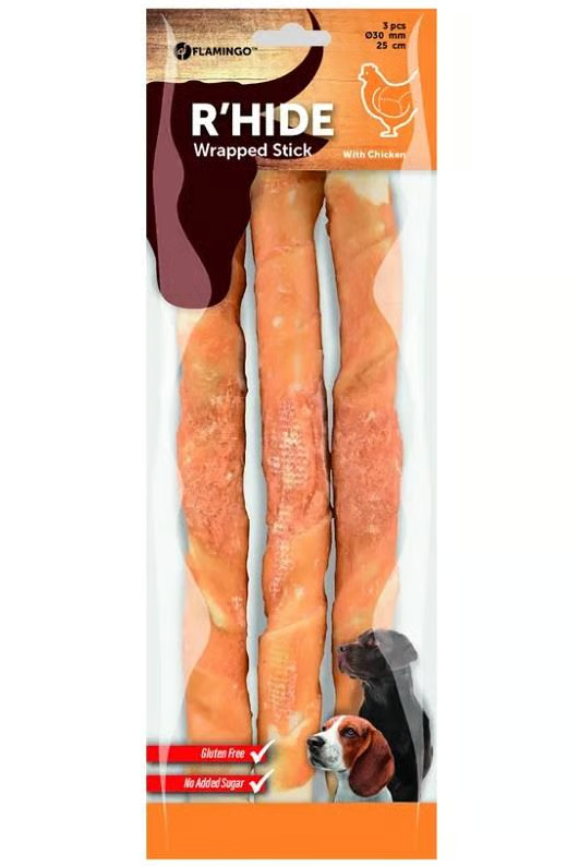 Flamingo Rhıde Chıcken Wrap 25 Cm Tavuk Kaplı Kemik 3 Adet 6 lı skt:11/24