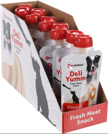 Flamingo Deli Yumm Sıvı Tavuk Köpek Ödülü 90 Gr 10 lu Skt:06/25