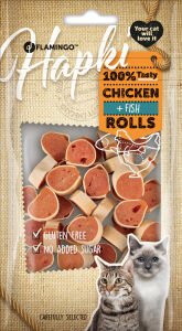 Flamingo Cat Snack Chicken and Fish Rolls Kedi Ödülü 50 Gr 6 lı Skt:10/25