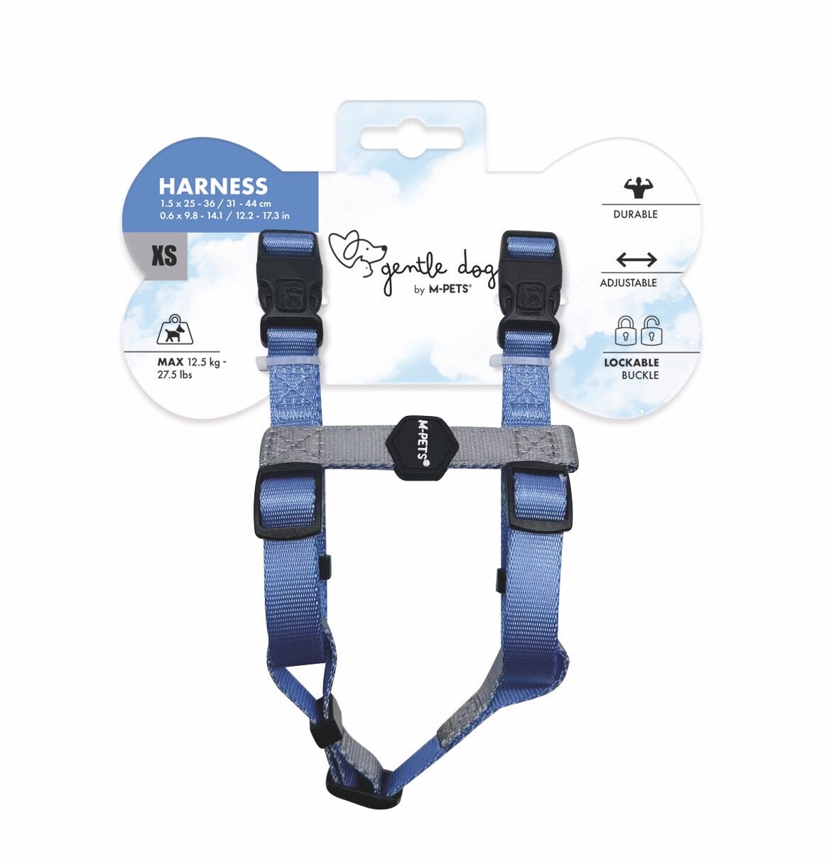 10845899 M-Pets Gentle Dog Göğüs Tasması Blue (Xs)