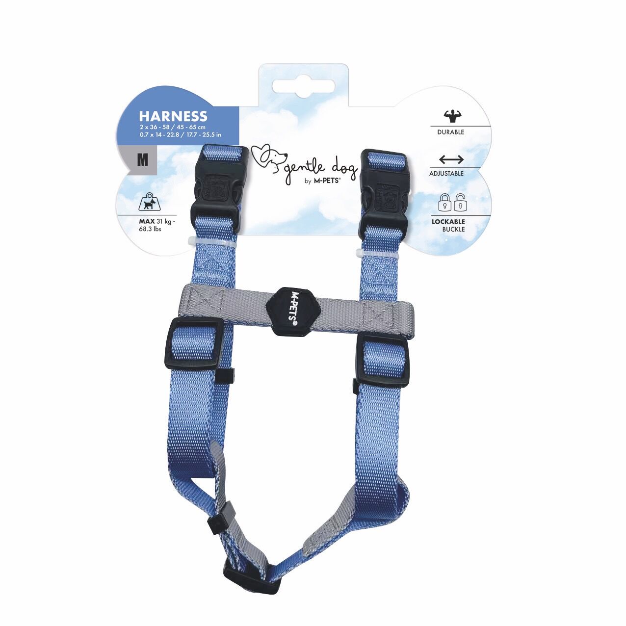 10846099 M-Pets Gentle Dog Göğüs Tasması Blue (M)