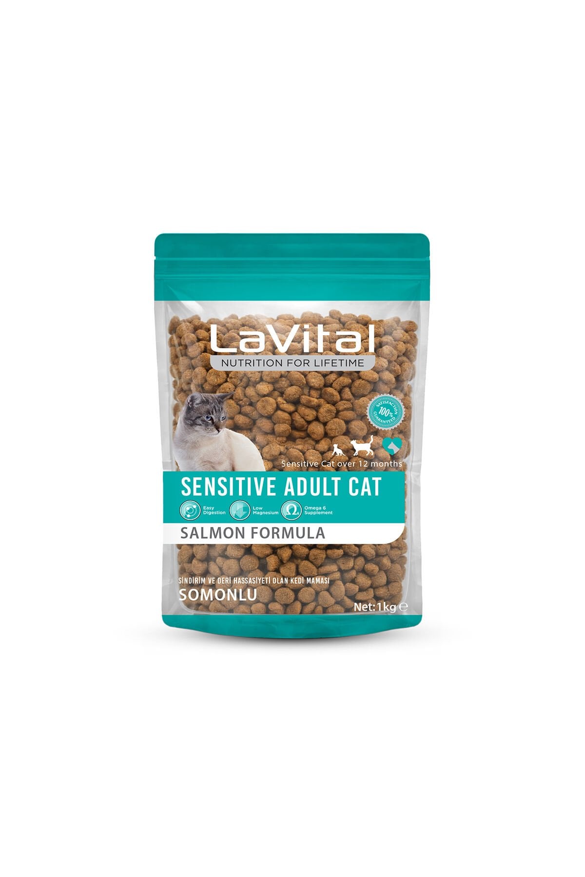 LaVital Yetişkin Somonlu Sensitive Kedi Maması 1kg Skt:10/27