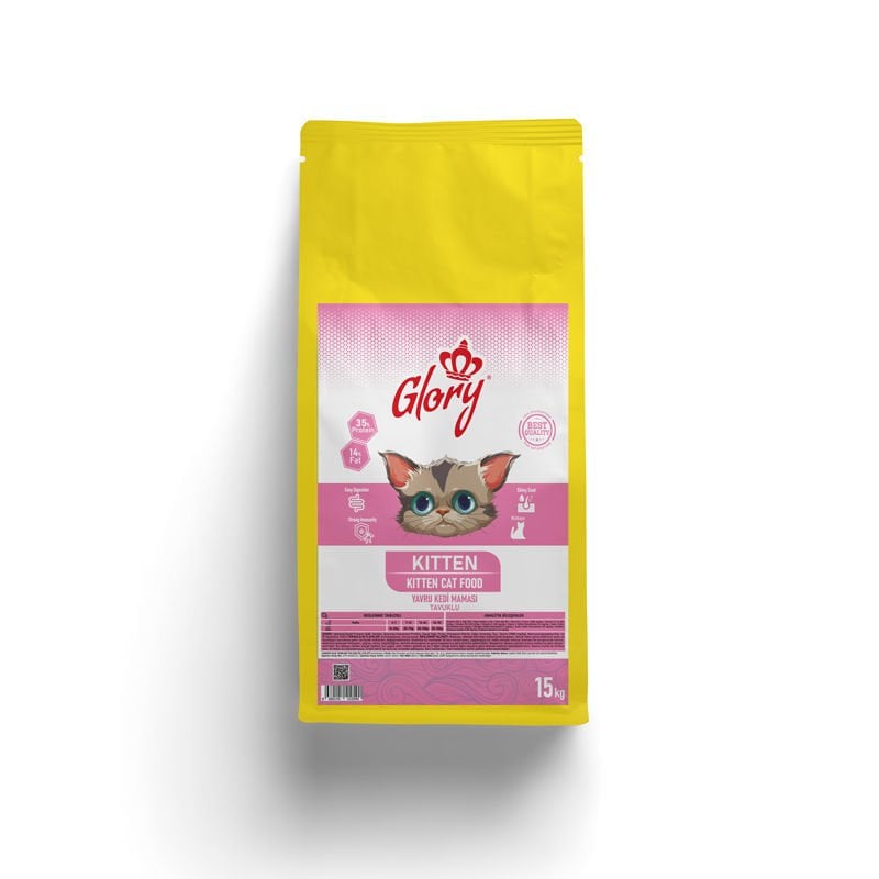 Glory Kitten Tavuklu Yavru Kedi Maması 15 Kg Skt:09/26