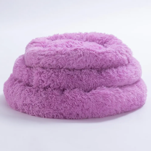 26651-Lila Donut Kedi Köpek Yatağı L
