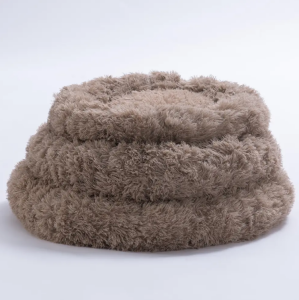 26652-Bej Donut Kedi Köpek Yatağı M