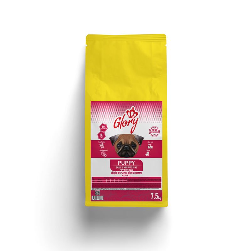 Glory Small & Mini Puppy Kuzu Etli Yavru Köpek Maması 7.5 Kg Skt:09/26