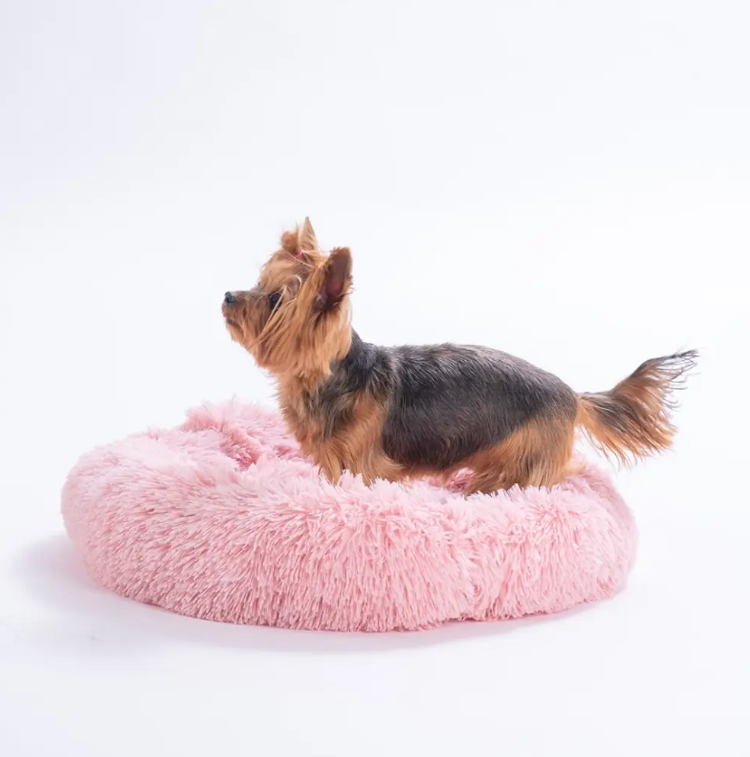26654-Pembe Donut Kedi Köpek Yatağı M
