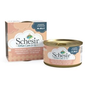 Schesir Kıtten Care Tavuklu ve Aloeveralı Yavru Kedi Konservesi 85 Gr 14 lü skt:03/27
