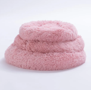26654-Pembe Donut Kedi Köpek Yatağı L