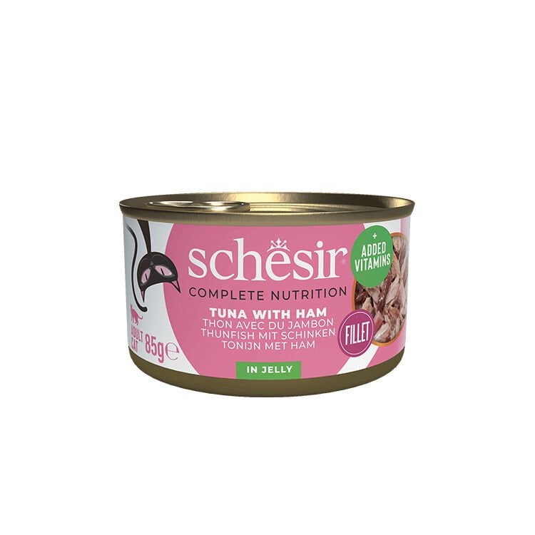 Schesir Ton Balıklı Jambonlu Jöleli Kedi Konservesi 85 Gr 12 Adet ( C140 ) Skt:08/28