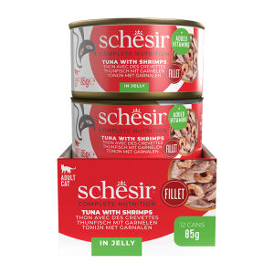 Schesir Ton Balıklı Karidesli Kedi Konservesi 85 Gr 12 Adet ( C138 ) Skt:06/28