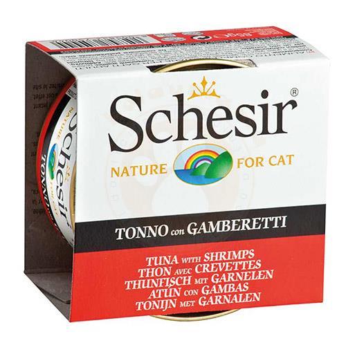 Schesir Ton Balıklı Karidesli Kedi Konservesi 85 Gr 14 Adet Skt:04/27