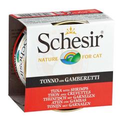 Schesir Ton Balıklı Karidesli Kedi Konservesi 85 Gr 14 Adet Skt:04/27