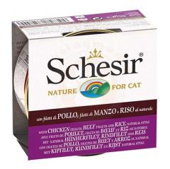 Schesir Tavuk Sığır Eti Ve Pirinçli Kedi Konservesi 85 Gr 14 Adet Skt:12/27