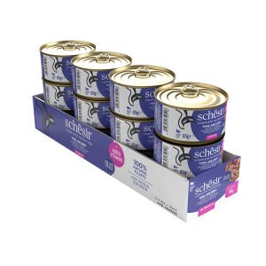 Schesir Ton Balıklı Pirinçli Sığır Etli Kedi Konservesi 85 Gr 12 Adet ( C176 ) Skt:09/28