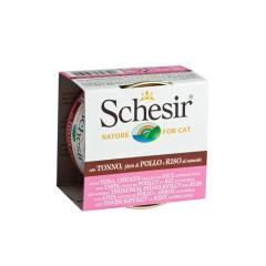 Schesir Ton Balıklı Tavuk Etli Pirinçli Kedi Konservesi 85 Gr 14 Adet Skt:03/27
