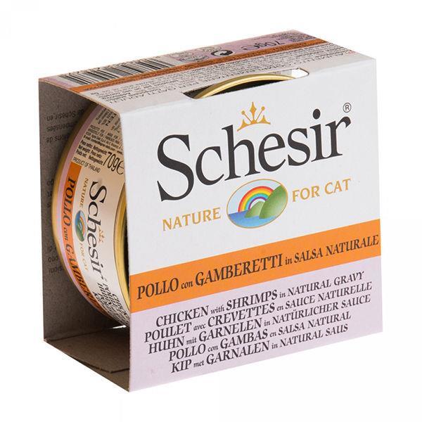 Schesir Soslu Tavuklu Karidesli Kedi Konservesi 70 Gr 14 Adet  Skt:03/27