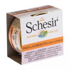 Schesir Soslu Tavuklu Karidesli Kedi Konservesi 70 Gr 14 Adet  Skt:03/27