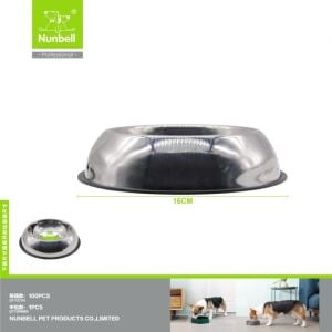 Nunbell Çelik Mama Kabı Oval 16cm