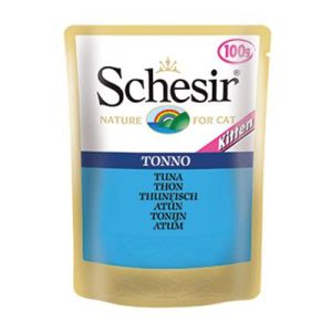 Schesir Pouch Ton Balıklı Pouch Yavru Kedi Konservesi 100 Gr 20 adet skt:11/24