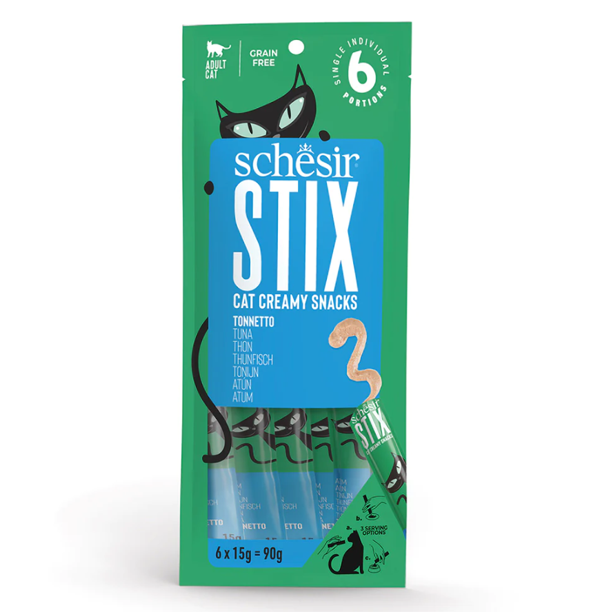 Schesir Stix Cat Creamy Ton Balıklı Kedi Ödülü 6x15 Gr 12 Adet  Skt:10/25