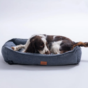 26664-Lacivert CosyNest Linen Köpek Yatak Seti Köpek Yatağı ( S-M-L)