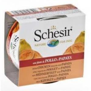 Schesir Fruit Tavuk Ve Papayalı Köpek Konservesi 150 Gr 10 Adet Skt:05/27