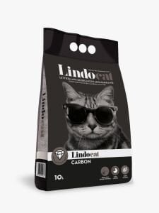 Lindocat Carbon Ekstra Güçlü Topaklanan Beyaz Bentonit Kedi Kumu 10L