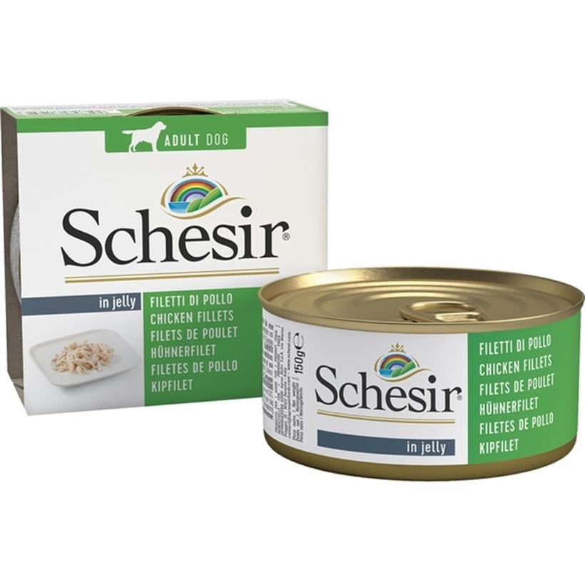 Schesir Dog Jelly Tavuk Fileto 150 gr 10 Adet Skt:03/27