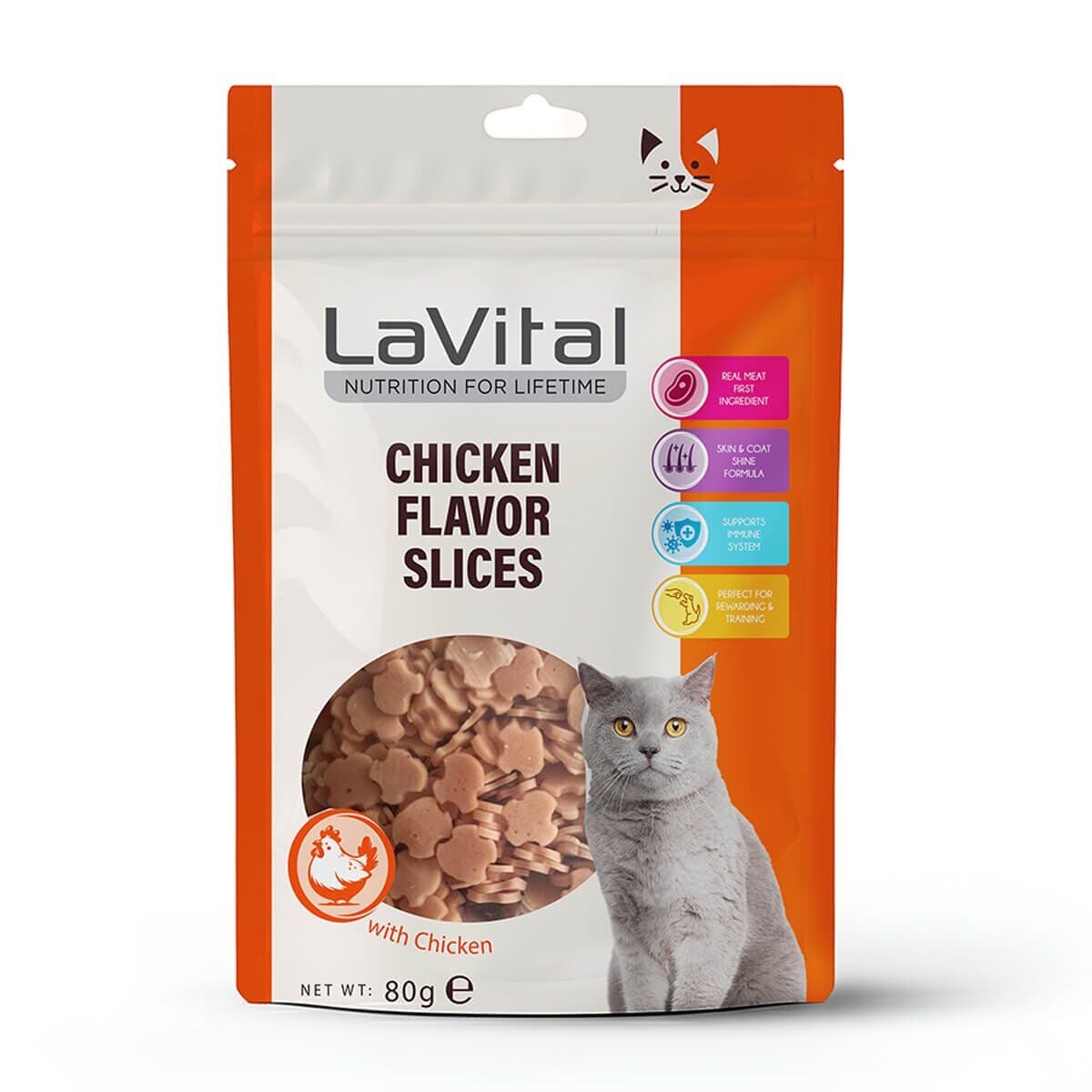LaVital Kedi Ödül Maması Tavuklu 80g 12li Skt:02/28