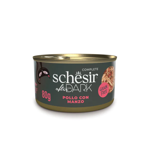 Schesir AfterDark Cat Tavuk ve Sığır 80 Gr 12 Adet Skt:05/27