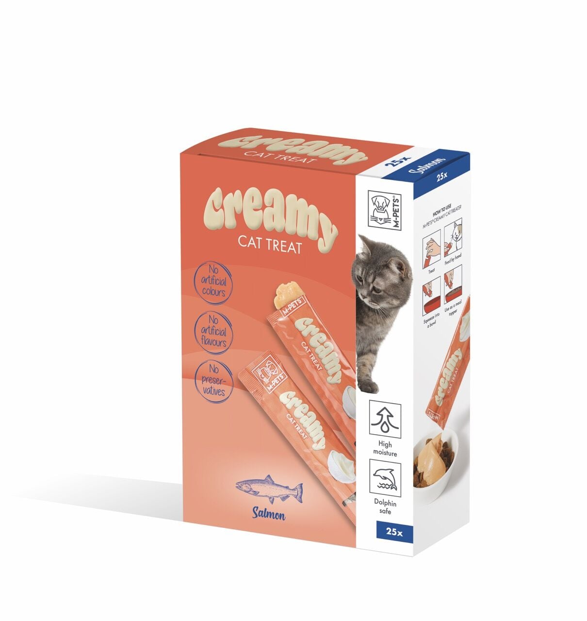 19049399 M-Pets Creamy Somon Balıklı Kedi Ödülü 25X15Gr Skt:02/27