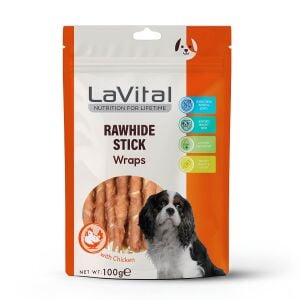 LaVital Köpek Ödül Maması Tavuk Etli Sarılı Çubuk 100g 12li Skt:02/28