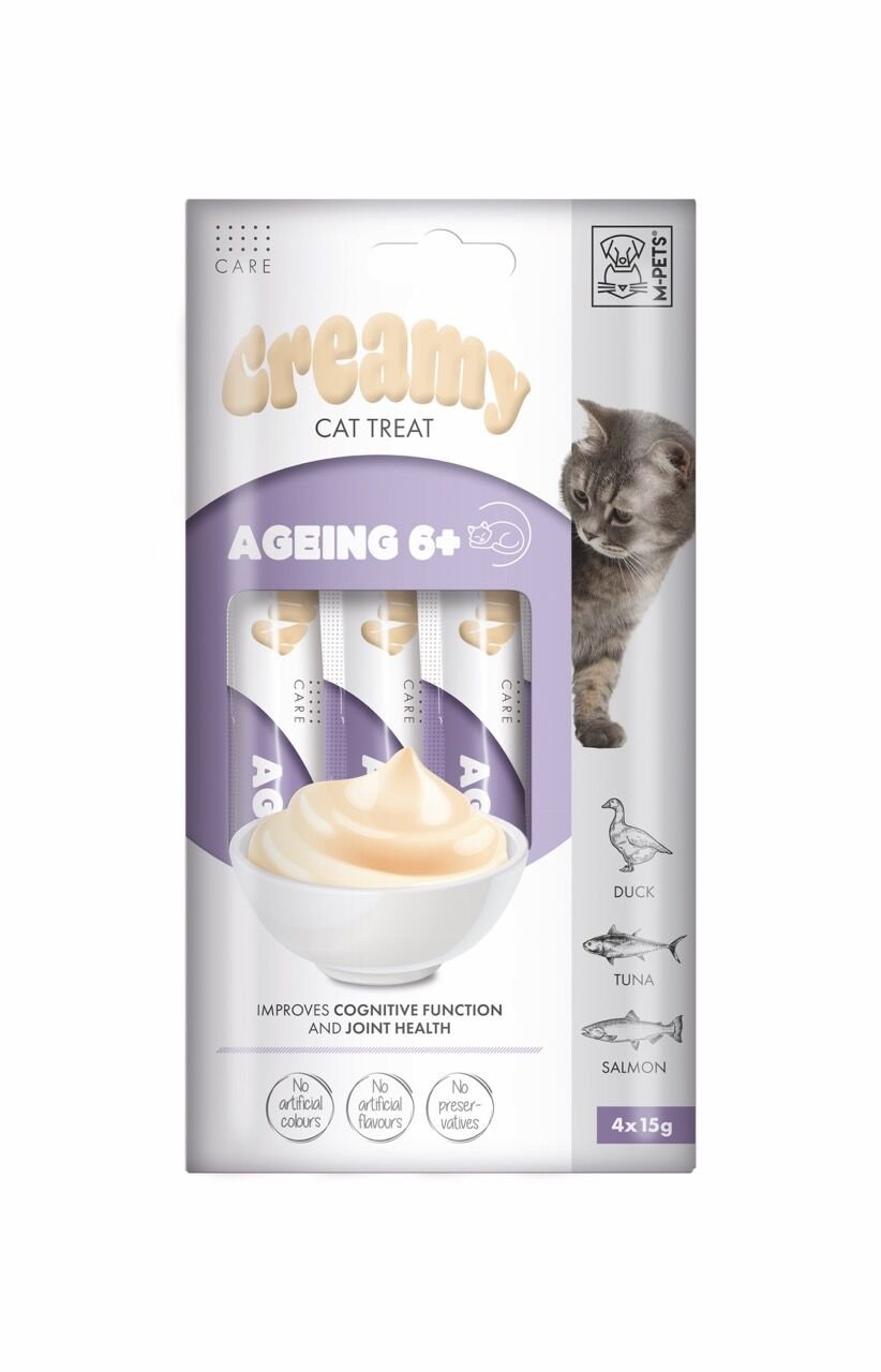 19050299 M-Pets Ageıng 6+ Fonksiyonel Creamy Kedi Ödülü 4X15Gr skt:10/27
