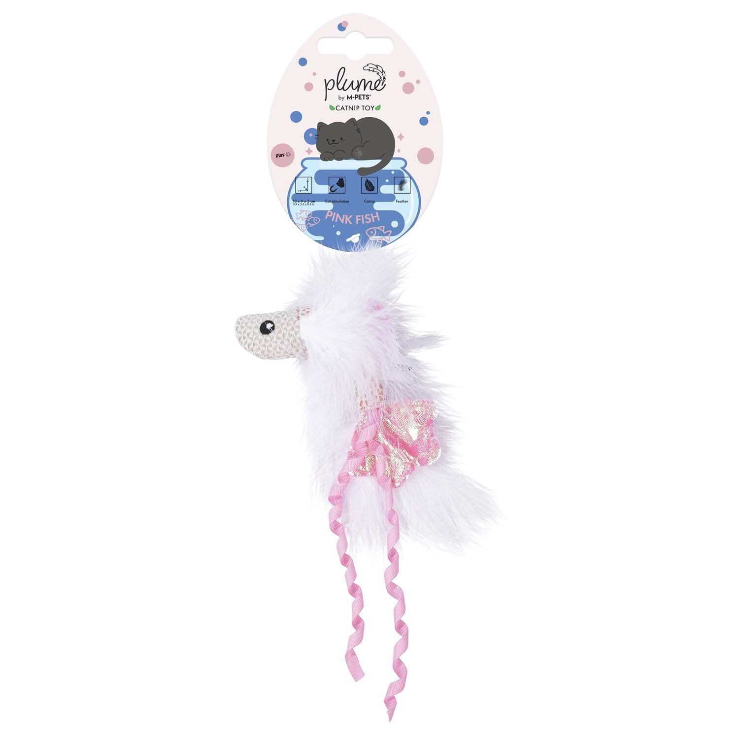 20654899 M-Pets Plume Pembe Balık Catnipli Kedi Oyuncağı
