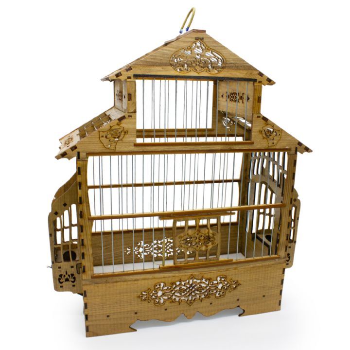 Birdlife Çatılı Lüx Ahşap Kafes 34X17X45Cm