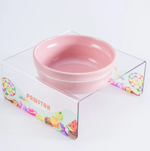PMK023 Candy-Tekli Seramik-Pleksi Mama ve Su Kabı