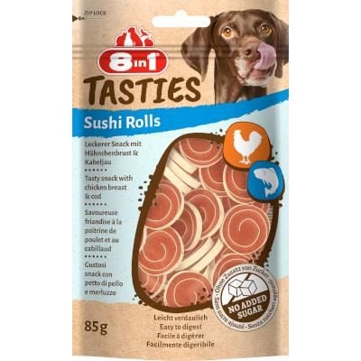 8 in 1 Tasties Sushi Rolls Köpek Ödülü 85 gr 8 li SKT:09/27