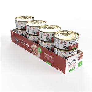 Schesir Ton ve Barbun Balıklı Jöle İçinde Kedi Konservesi 70g 12 li skt:05/28