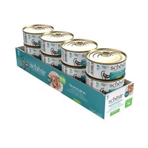 Schesir Ton ve Sarı Kuyruk Balıklı Jöle İçinde Kedi Konservesi 70g 12 li skt:05/28