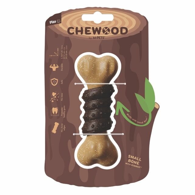 10668499 M-Pets Chewood Small Bone Wıth Rubber Köpek Oyuncağı (S)