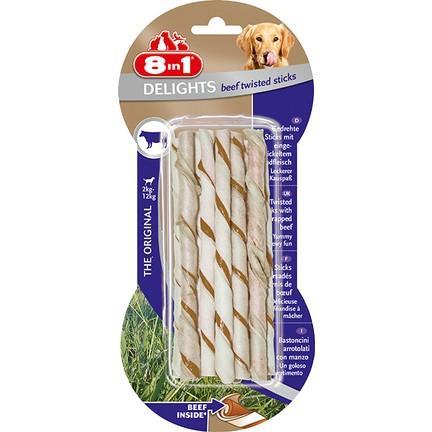 8 In 1 Delight Beef Twisted Sticks Köpek Çiğneme Kemiği 6 lı Skt:12/27