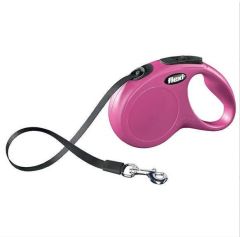 Flexi New Classic Pembe Şerit Otomatik Köpek Tasması Xsmall 3 Mt