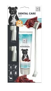 10117299 M-Pets Köpekler İçin Biftekli Diş Macunu+Fırça Seti Skt:03/28