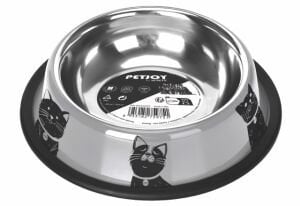 60566599 M-Pets Petjoy Catfamily Çelik Mama Kabı (M) 610Ml