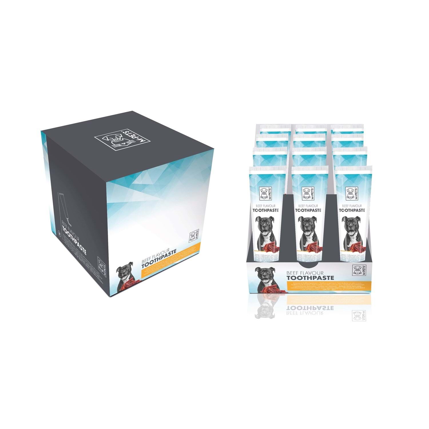 10118099 M-Pets Köpekler İçin Biftek Aromalı Diş Macunu 100Grx12Li Set
